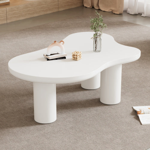 White Painted Cloud Shaped Coffee Table