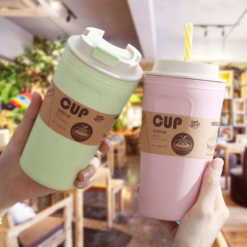 Portable Reusable Bamboo Coffee Cup 420ml