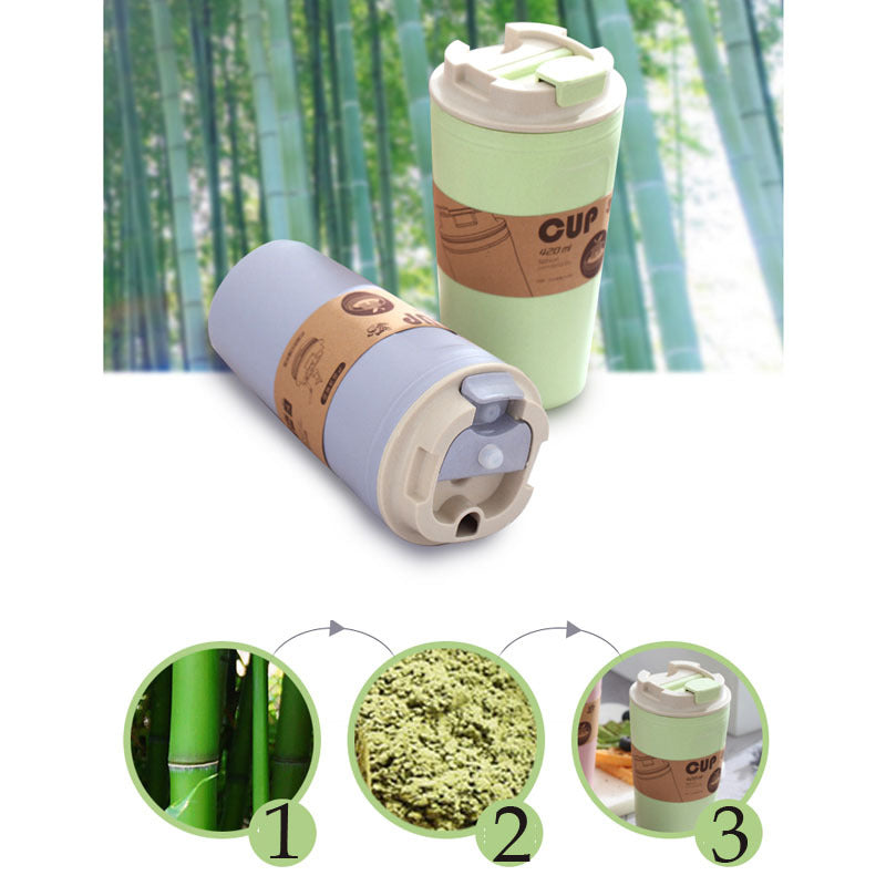 Portable Reusable Bamboo Coffee Cup 420ml