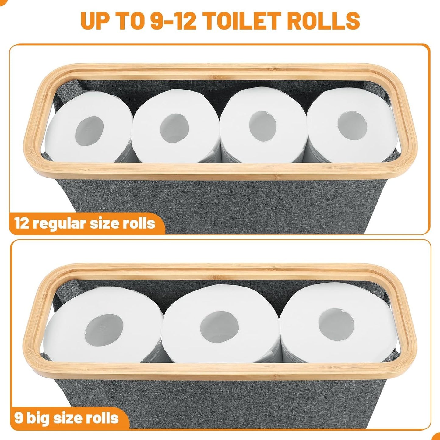 Eco-Friendly Toilet Paper Storage Basket With Lid