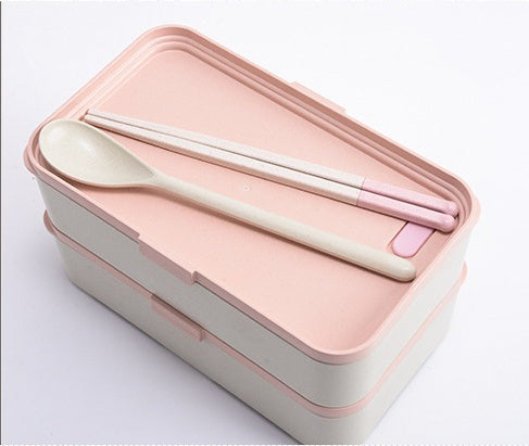 Eco-friendly bamboo 3-layer lunch box