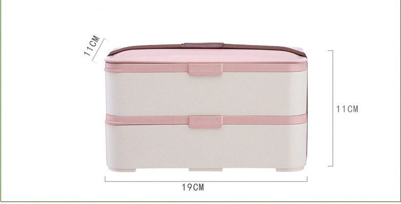 Eco-friendly bamboo 3-layer lunch box