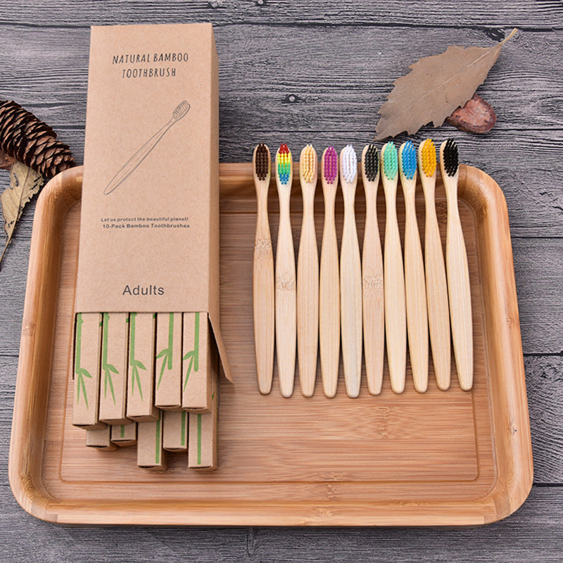 Biodegradable Bamboo Toothbrush 6pc or 10pc