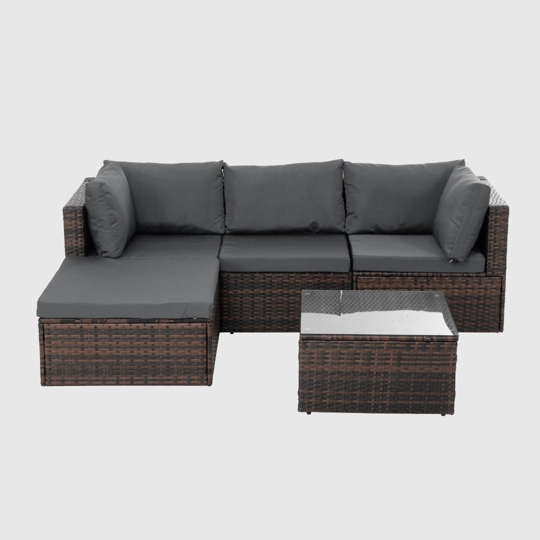 5 Set Wicker Outdoor Furniture With Temper