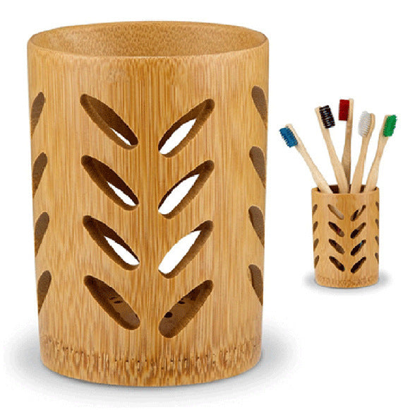 Eco-Friendly Bamboo Toothbrush Holder