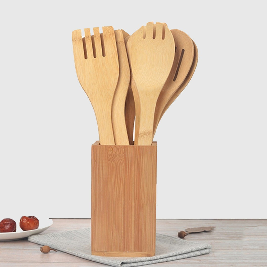 Eco-Friendly Non-stick Cooking Bamboo Set