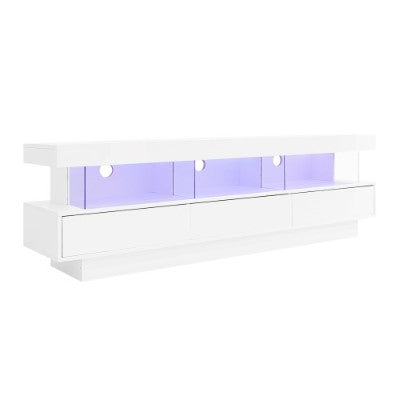 High Gloss TV Stand Unit With LED Lights 160CM