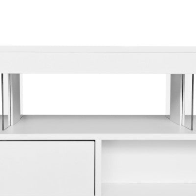 Led Gloss Coffee Table With 2 Drawer Storage