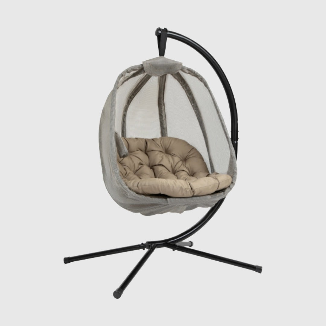 Outsunny Hanging Egg Chair, Swing Hammock With Cushion And Stand