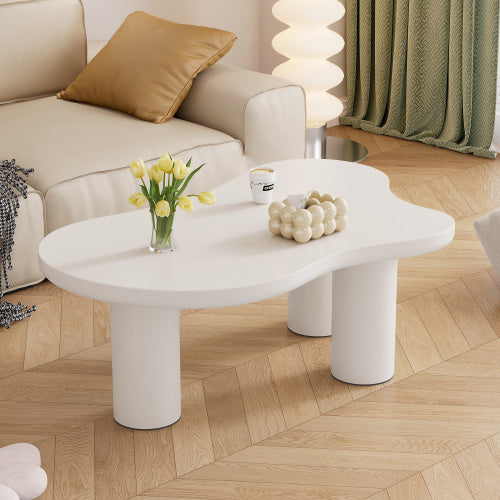 White Painted Cloud Shaped Coffee Table