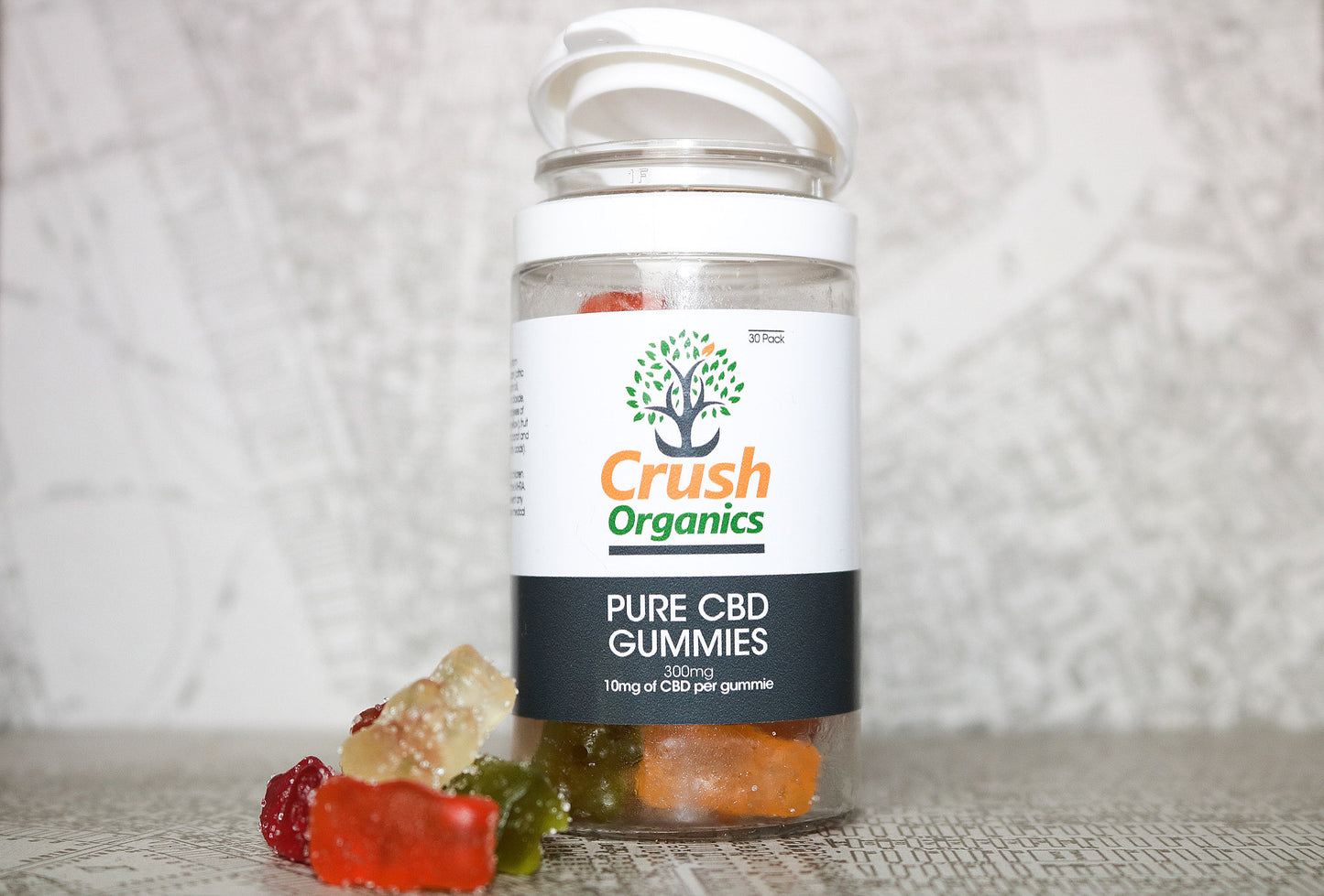 Crush Organics CBD Gummies 30x10mg