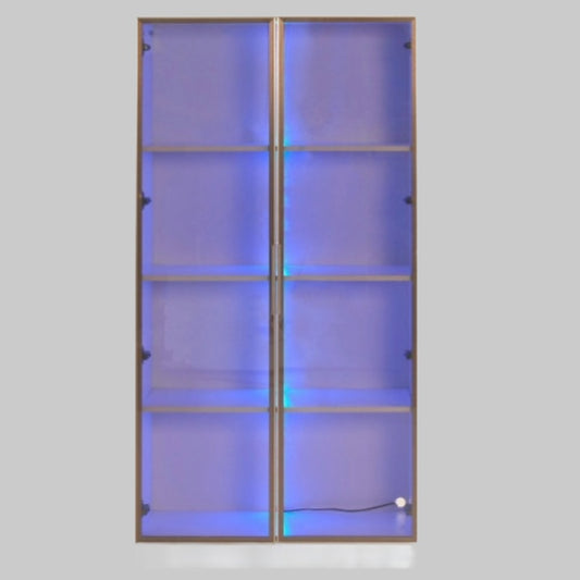 Clear Display Case For Figures, With Tempered Glass Door White