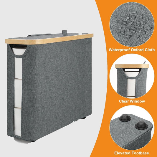 Eco-Friendly Toilet Paper Storage Basket With Lid